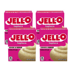 Jell-O front packaging showing tapioca mix and quick preparation benefit