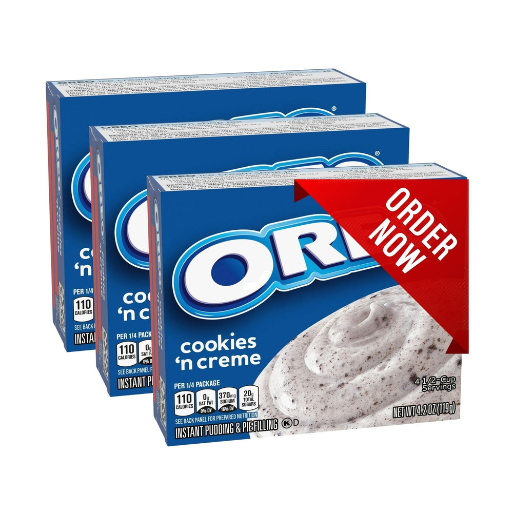 Jello Oreo’s front packaging showing box and pouch with ready-to-use convenience