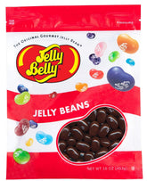 Jelly Belly A&W root beer front packaging shows product and brand, freshness visible