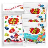Jelly Belly front packaging showing three Grab & Go bags and vibrant branding for easy gifting