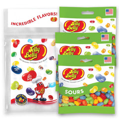 Jelly Belly front packaging showing colorful kid-friendly mix and ease