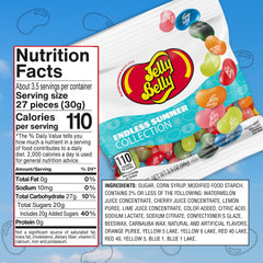Jelly Belly close-up of mixed Endless Summer jelly beans highlighting bright colors and flavor clarity