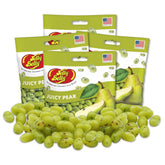 LYZA'S SWEETS & TREATS Jelly Belly front pack view showing bright pear color and easy gifting