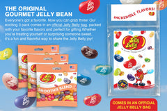 Jelly Belly open bag with jelly beans visible for easy snacking on the go