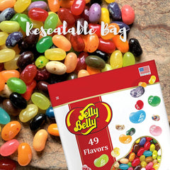 Jelly Belly bag next to a ruler for scale demonstrating the 1.31 lb capacity