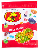 Jelly Belly front packaging showing resealable one pound bag for freshness