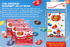 Jelly Belly close-up of red Very Cherry beans highlighting intense fruit flavor