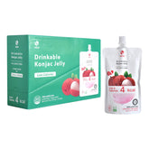 Jelly.B lychee front packaging showing 10 resealable 150ml tubes for easy snacking