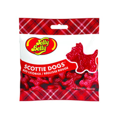 Jelly Belly open pouch with scottie dogs spread, ideal for sharing at events