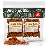Jerky-n-Spice Uncle Bud's front packaging highlighting bold garlic flavor and shareability
