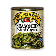 jfs Margaret Holmes mixed greens label close-up, balanced leafy blend