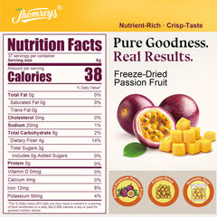 Jhomreys close-up of freeze dried passion fruit texture and crispness