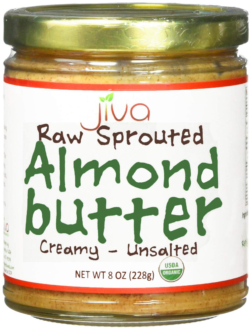 Jiva Organics jar front view showing clean label and storage benefit