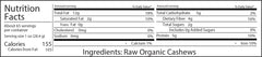 Jiva Organics back label close-up showing ingredients and certification benefit