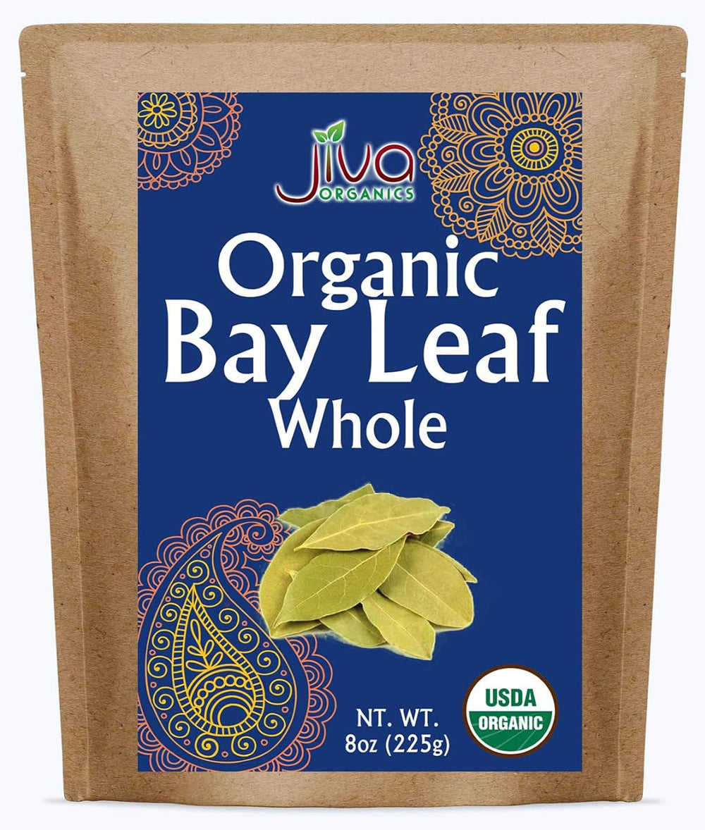 Jiva Organics front packaging showing 8 ounce resealable bag and organic label benefit