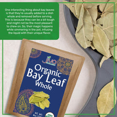 Jiva Organics bay leaves in bowl with spoons ready to season dishes benefit