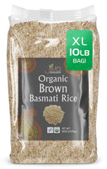 Jiva Organics front packaging showing 10 lb bag and organic badge for pantry-worthy supply