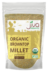 Jiva Organics front packaging showing 2 lb bag and clear labeling for pantry convenience