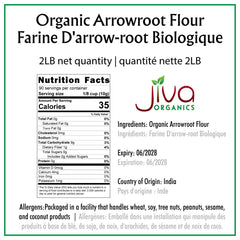 Jiva Organics spoonful of fine powder demonstrating powdery texture benefit