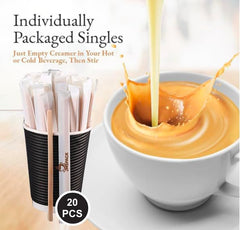 JMS PROFESSIONAL paper-wrapped wooden stirrer with cup, hygienic stirring advantage