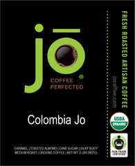 Jo Coffee resealable tin-tie detail on bag, preserves aroma and flavor