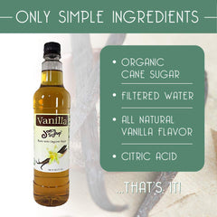 Joe's Syrup mixed into iced coffee illustrating natural vanilla flavor boost