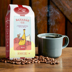 Joffrey's whole Arabica beans for Bananas Foster showing roast color and quality beans