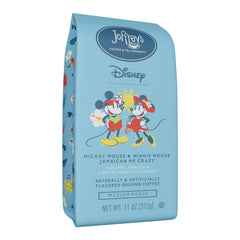 Joffrey's Coffee front packaging showing Disney Mickey and Minnie design and bright appeal