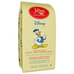 Joffrey's front packaging showing Donald Duck and playful branding, adds morning cheer