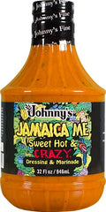 Johnny's bottle front packaging showing label and spicy marinade benefit