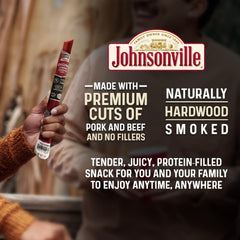 Johnsonville sticks inside a lunchbox demonstrating portable protein convenience