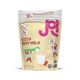 JOI front pouch showing organic soy milk powder and benefits