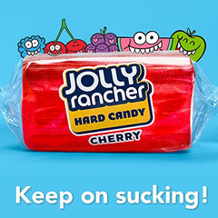 Jolly Rancher candies in a clear bowl on a counter suggesting display use