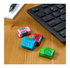 Jolly Rancher assorted fruit chews showing green apple, cherry, watermelon, blue raspberry
