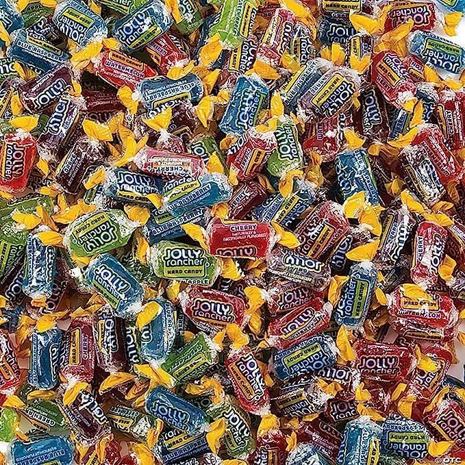 Jolly Rancher front packaging showing 2-pound bag and bold branding for value