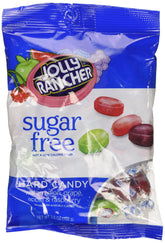 Jolly Rancher front packaging showing 3.6 oz bag and vibrant fruit flavors, convenient carrying option