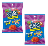 Jolly Rancher front packaging showing two-pack and colorful flavors for grab-and-go enjoyment