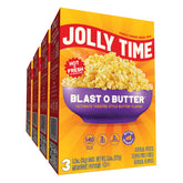 Jolly Time front packaging showing Blast O Butter and sharing bag benefits