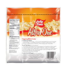 Jolly Time close-up yellow kernels emphasizing consistent pop quality