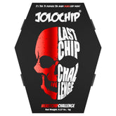 JOLOCHIP front packaging showing bold black chip and challenge branding for dramatic appeal