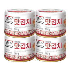 JONGGA front of can showing brand and spicy kimchi label, convenient pantry staple