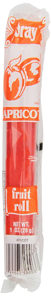 Joray apricot front packaging showing a stack of individually wrapped rolls and portion convenience