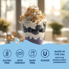 Jordan's Skinny Mixes blueberry cobbler syrup flavored iced coffee for fruity taste