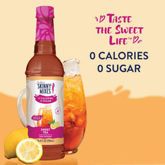 Jordan's Skinny Mixes bottle next to measuring spoon showing serving size and concentrated value