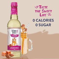 Jordan's Skinny Mixes syrup pouring into cup highlighting easy mixing