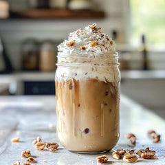 Jordan's Skinny Mixes caramel pecan syrup texture drizzle adding dessert flavor