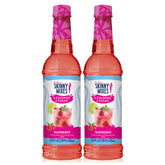 Jordan's Skinny Mixes front packaging showing two raspberry syrup bottles and brand clarity