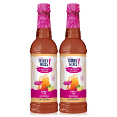 Jordan's Skinny Mixes front packaging showing two 25.4 fl oz sweet tea bottles for convenience