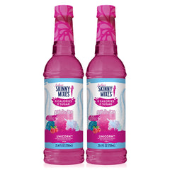 Jordan's Skinny Mixes Unicorn front bottle showing label and size, highlights sugar-free benefit