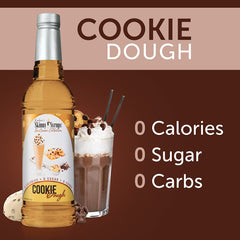 Jordan's Skinny Syrups next to milk and cookies ingredients showing recipe versatility